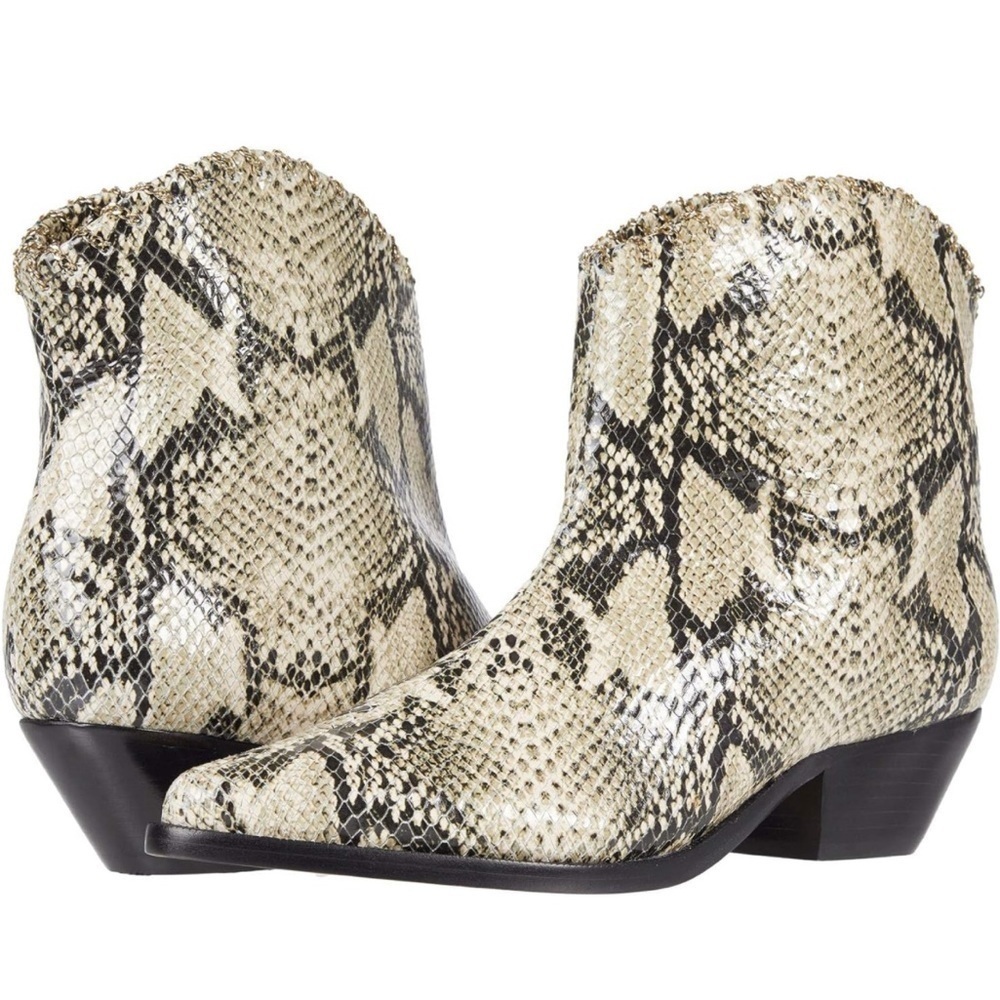 Schutz Size 7 Snakeskin Cowboy Boots.